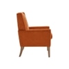 Leston Boucle Fabric Lounge Chair in Orange Colour