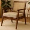 Pierre Solid Wood Armchair in Walnut