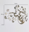 W-ELISE Abstract Metal Wall Decor in Multicolor Set of 1