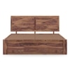 Terence Solid Wood Queen Size Drawer Storage Bed In Teak Finish