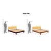 Sullivan Solid Wood King Size Non Storage Bed In Walnut Finish