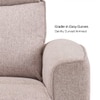 Canyon Three Seater Manual Fabric Recliner in Greige Beige Colour