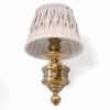 Soho Brass Single Shade Wall Light with Natural Linen Shade