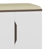 Baltoro Engineered Wood Tall Shoe Rack with Seating in White Finish