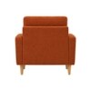 Oliver Boucle Fabric Lounge Chair in Orange Colour