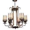 Eliante Mild Steel 6-Light Chandelier, Modern Metal Hanging Ceiling Light Fixture For Living Room