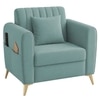 Daraco Velvet 1 Seater Sofa in Tourquise Color