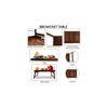 Majestic Tusker Solid Wood Bookshelf and Serving Tray In Multicolour