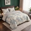 Green Floral 4 Pcs Comforter set with Queen size bedsheet + 2 Pillow covers