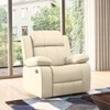 Griffin One Seater Manual Recliner in Ancient Ivory Cream Leatherette