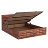 Shashi Sheesham Wood Queen Size Bed In Honey Oak Finish With Hydraulic Storage (60 x 78 inches)