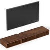 BLUEWUD Primax Solo Standard Engineering Wood Wall Mount TV Entertainment Unit Set Top Box Stand/TV Cabinet Panel with Shelves for Books & D�cor Display Unit, Ideal for 50" (Brown Maple)
