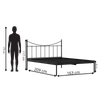 Camden Metal Non Storage Queen Bed in Satin Black Finish