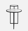 Dual Metal Side Table in Black Colour