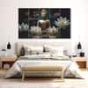 The Castle Decor Lord Buddha Wall Painting Wooden Framed Digital Painting 27x48 Inch (Style 2)