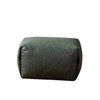 Cuboid Collection Green Faux Leather Pouf Ottoman