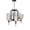 Eliante Chandelier, Mild Steel, 6 Light - Modern Ceiling Fixture For Living Room Or Dining Room