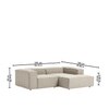 Elegantedge Wood Left Aligned 2-Seater With Upholstery Non Storage Sofa In White Colour