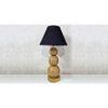 Eisner Handmade Natural Wooden Table Lamp with ball over ball design with Cotton Black shade