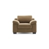 Esquel Luxe 1 Seater Fabric Sofa in Fawn Velvet Colour