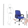 Smart Ergonomic Chair With Breathable Blue Mesh Fabric
