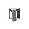 Avina Sheesham Wood End Table / Tea Table in Rustic Grey Matte Finish