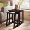 Silvino Solid Wood Side Table in Mahogany Finish