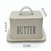 Galvanized Rectangular Butter Box In Beige Colour