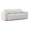 Gretta 3 Seater Fabric Sofa With Adjustable Headrest In Cloud White