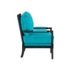Luxe Linen Fabric Lounge Chair- Teal