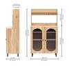 Stellar Multipurpose Storage Cabinet (Medium Size with Upper Shelf, Oak)