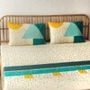 Akriti 1 Double Bed Sheet & 2 Pillow Covers with Multi colour