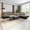 Orlando 4 Seater Leather Sole in Slate Grey Colour