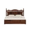 Lavento Sheesham Wood King Size Bed With Hydraulic Storage In Provincial Teak Finish