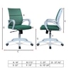 Mmarveal Mid Back Ergonomic Chair in Dark Green Colour
