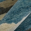 Kali Blue Abstract Hand-Tufted Viscose 5X3 Feet Carpet