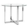 Sanchez 4 Seater Round Table With Set Of 4 Ingrid Dining Chairs (Finish- White)