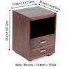 Kassel Solid Wood Side Table in Walnut Finish