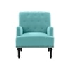 Velora Tufted Back Fabric Lounge Chair in Sea Green