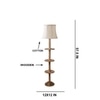 Devansh Shelf Wooden Floor Lamp