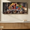 Luxury Action Theme Pop Art Canvas Wall Painting Living Room Decor 22x46 Inch