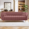 Nero Velvet 3 Seater Sofa in Pink Colour