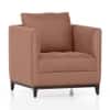Florence Premium 1 Seater Fabric Sofa in Mocha Mouse Velvet Colour