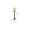 Lucas Wooden Floor Lamp with Brown Base and Jute Fabric Lampshade