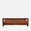 Hertfort Solid Wood Queen  Size Upholstered Bed Without Storage (Honey Finish)