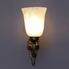 Devansh Metal Electric Wall Light in Antique gold Colour with White Shade Count of 1 Light