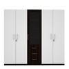 Tometrove Wardrobe Cum Bookcase Frosty White And Wenge