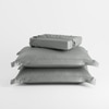 Stoa Paris 300TC UltrSatin Double Bedsheet Set Satin Double Harbour Mist Grey