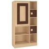 Aura Folding Study Desk cum Large Bookshelf in Canadian Maple Coffee Walnut Colour