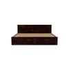 Brilliant Sheesham Wood King Size Bed Non Storage Bed Walnut Finish (72 x 78 inches)